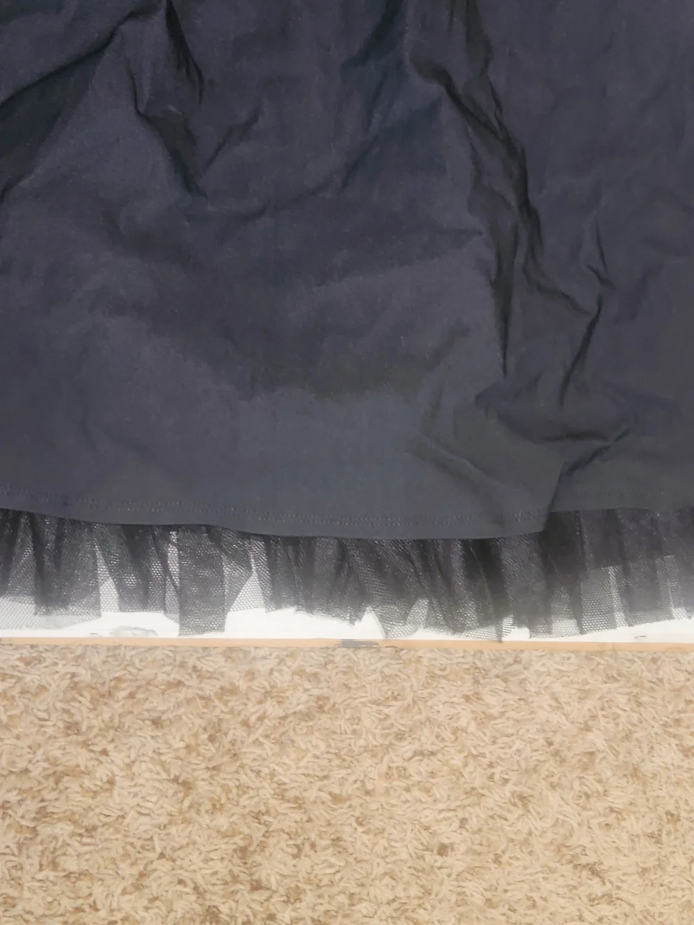 Ruby Rox Black Midi Dress with Beaded Waistband and Bow Back - Picture 3 of 7